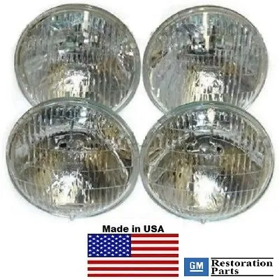$140 • Buy 1968-1971 GM Cars T-3 / T3 Headlamp / Light Set Of 4 Bulbs   68-71   Guide Bulb