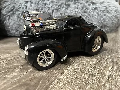 Black 41 Willys Coupe Gasser Pro Street Rod Muscle Machines 1:24 1941 • $30