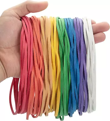 - Large Rubber Bands 100 Pack Assorted Colors Big Rubber Bands Extra Large R • $14.39