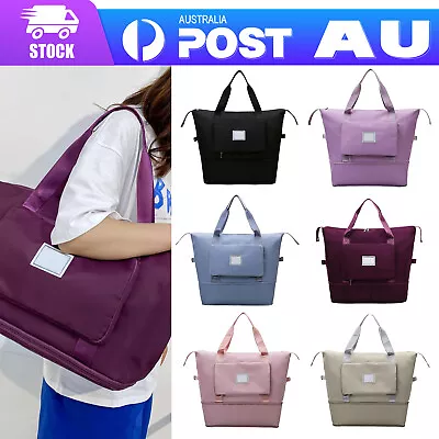 Folding Travel Bag Unisex Lightweight Handbag Waterproof Large Capacity Bag AU • $14.99