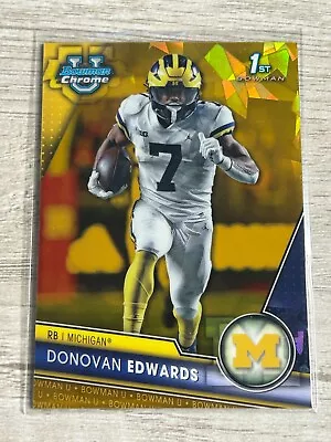 Donovan Edwards Bowman University Sapphire Gold /50 Michigan Wolverines • $39.99