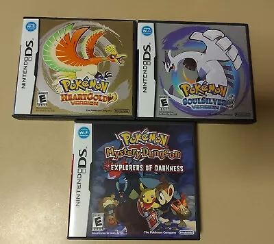 $500 • Buy Pokemon Heartgold, Soulsilver & Mystery Dungeon Explorers Of Darkness DS Games