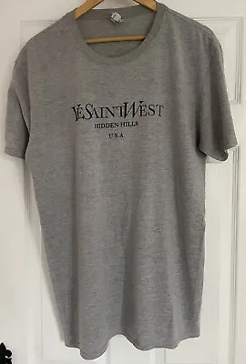 Kanye West Tour Tshirt Mens Size XL ‘Ye Saint West’ Rap Grey Short Sleeve • £11.99
