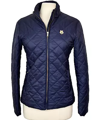 LOVE MOSCHINO Navy Blue Quilted Full Zip Jacket 6 S • $45