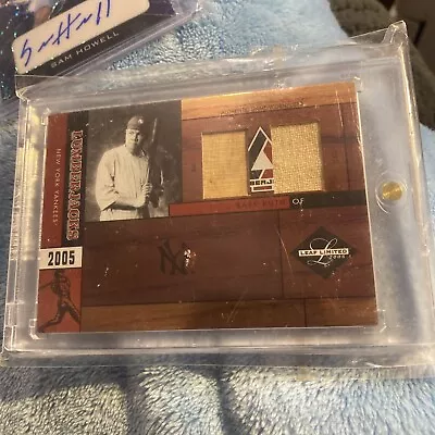 Babe Ruth 2005 Leaf Limited Dual Jersey Lumberjack Card #6/25 • $1200