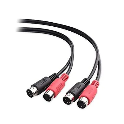 XPIX Dual MIDI Cable Dual 5-pin DIN To Same 3 M Ideal For Live Stage And • $10.65