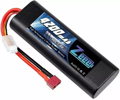 Zeee 2S 7.4V Lipo 4200mah 50C Battery Hard Case Deans Plug For Tamiya Kyosho • $62.99