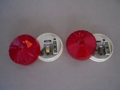 Nos 2 Vintage Reflect O Lite 100 Red  Lens  Airstream Camper Marker Lights Rv • $34