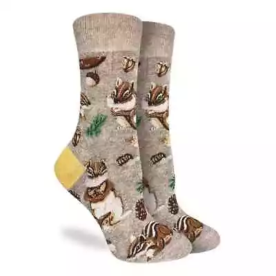 Chipmunks Women's Crew Socks Size 9-11 Hemp Good Luck Novelty Fashion New • £11.53