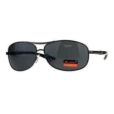 Xloop Sunglasses Mens Fashion Oval Spring Hinge Frame UV 400 • $10.95
