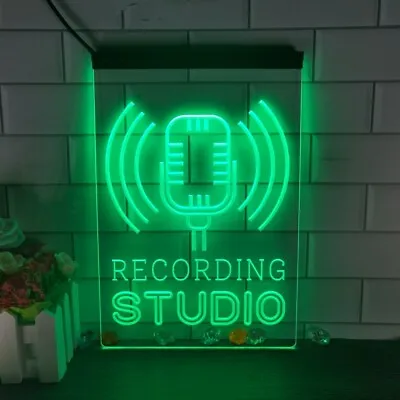 Vertical Recording Studio Room Club Music LED NEON LIGHT SIGN 3D Decor Wall • $24.99
