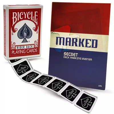 BICYCLE MARKED DECK KIT + DVD Close Up Magic Trick Cards Mental Mind Reading Set • $29.89