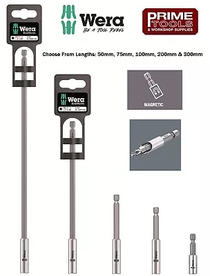Wera 899 Magnetic 1/4  Hex Screwdriver Bit HolderChoose 50 75 100 200 300mm • £6.71