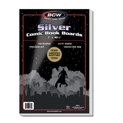 Pack 100 BCW Silver Age /Era Comic Book Acid Free Backing Boards White Backers • $24.99