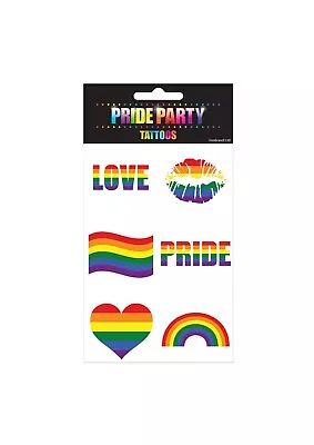Pride Flag & Tattoos Parade LGBTQ+ Supporter Flags Gay Festival Rainbow • £1.99