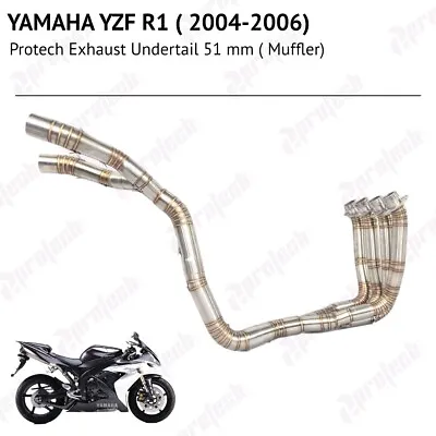 Exhaust System Yamaha YZF R1 2004-2006 Motorcycle Header Front Link Pipe Muffler • $463