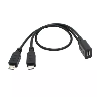 Micro USB Female 1 To 2 Micro USB Male Splitter Extension Cable Wire • $6.91