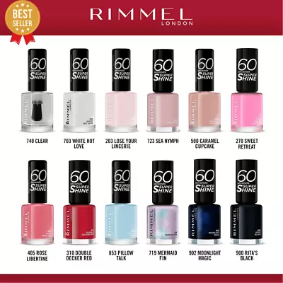 Rimmel London 60 Seconds Nail Polish 8ml*choose Your Shade*free &fast Delivery • £4.50