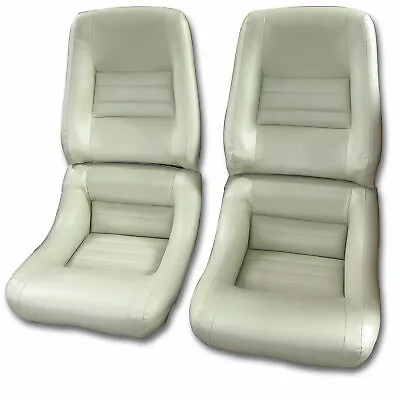 Corvette C3  Leather-Like  Vinyl Seat Covers Oyster 4  Bolster 1979-1980 • $413.99