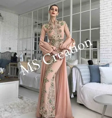 New Royal African Crystal Work Moroccan Dubai Kaftan Wedding Bridesmaid Dress 07 • $148.05