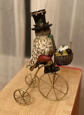 Steampunk Owl With Top Hat Riding A Bicycle • $65