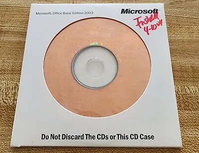 Vintage Microsoft Office Basic Edition 2003 CD • $9.99