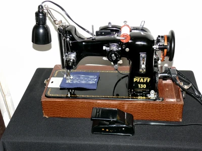 $495 • Buy PFAFF 130 SEWING MACHINE / Fully Serviced / EMBROIDERY ATTACHMENT & CASE