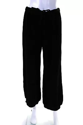 Suzie Kondi Womens Tosk Thick Rib Velour Elastic Waist Harem Pants Black Size XL • $49.99