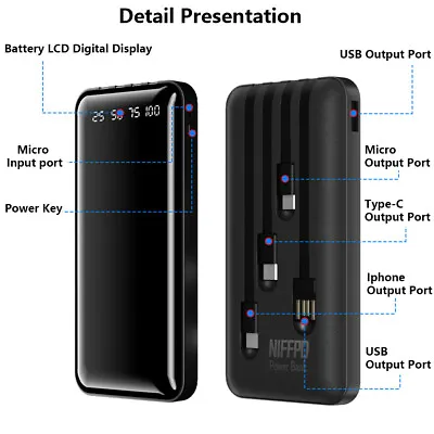 1000000mAh Power Bank External Battery Pack Backup Fast Charger For Cell Phones • $15.59