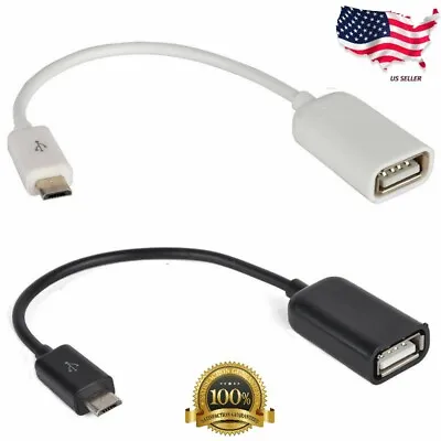 Micro USB B Male To USB 2.0 A Female OTG Adapter Converter Cable LG Samsung Sony • $2.89