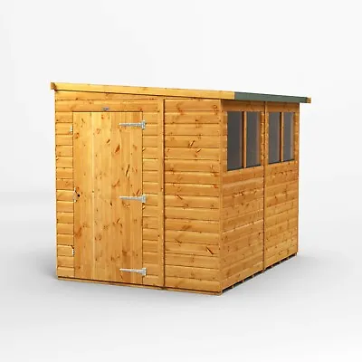 Lean To Pent Shed | Reverse Wooden Garden Shed | Power Sheds | 8x6 10x6 12x6  • £749