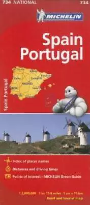 Michelin Spain & Portugal Map 734 (Maps/Country (Michelin)) - Map - GOOD • $10.66