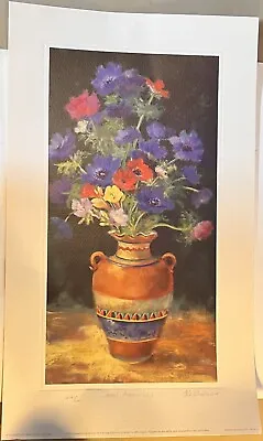 £98.31 • Buy NEL WHATMORE  Sweet Anemones  Signed & Numbered #478/600 Embossed Print 1997