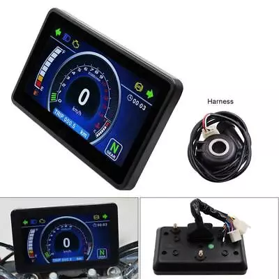 Universal Motorcycle Full LCD Screen Speedometer Digital Odometer Speed Meter×1 • $152.99