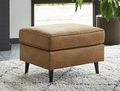 Hugo Ottoman/pouffe/pouf/footstool Caramel Faux Leather • $878