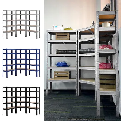 3 Bay Corner Racking Garage Shelving Kit Boltless Heavy Duty Garage Storage Rack • £45.95