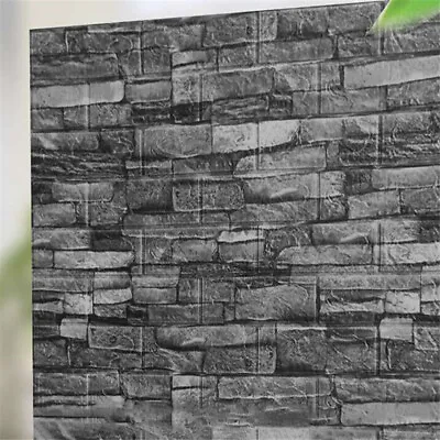 10Pcs 3D Wall Paper Panel Brick Stickers Mural XPE Foam Adhesive DIY Home Decal • $12.03