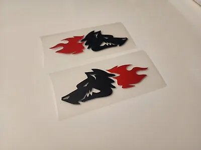 Red & Black Fire Coyote 5.0 Mustang GT Badge Sticker Decals 1.50 X 4.40 IN Pair • $12.99