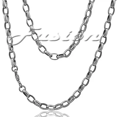 Solid Sterling 925 Silver Strong Oval Belcher Chain Necklace Anklet Bracelet • £16.99