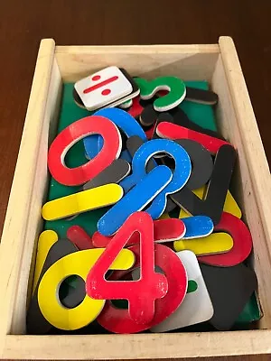 Melissa And Doug Wooden Number Magnets Set Used All 37 Pieces • $6.50