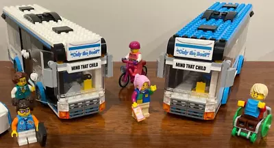 LEGO Custom Bus Bicycle Driver Mini Fig Train Station City 60335 Transport Car • $39.99
