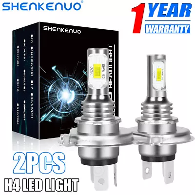 Pair H4 9003 HB2 LED Headlight Bulbs Kit High&Low Beam Super Bright 6000K White • $12