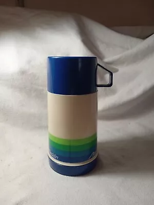 Vintage Aladdin Half Pint Thermos Blue Green Cream (R243) • $8.99