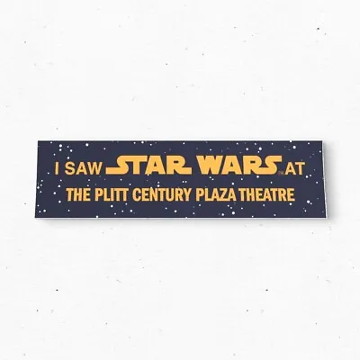 I Saw STAR WARS Bumper Sticker - Movie Promo Vintage Style Vinyl Decal 80s • $12.99