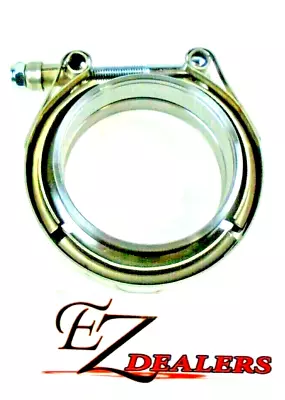 $24.99 • Buy 3.5'' Inch V-Band Flange & Clamp For Turbo Exhaust Downpipe Mild Steel US SHIP