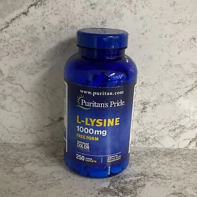 Puritan's Pride L-Lysine 1000 Mg-250 Caplets Exp: 04/2026 • $22.02