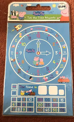 £1.50 • Buy NEW Peppa Pig Early Learning Tell The Time Magnets & Clock