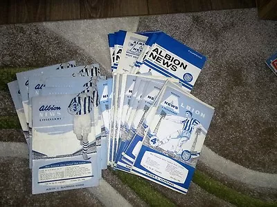 Wba West Brom Home Programmes 1958 - 65 Inc Res League Cup • £2.49
