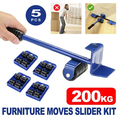 $18.78 • Buy 5X Furniture Shifter Lifter Wheels Moving Kit Slider Mover Table Sofa Removal AU