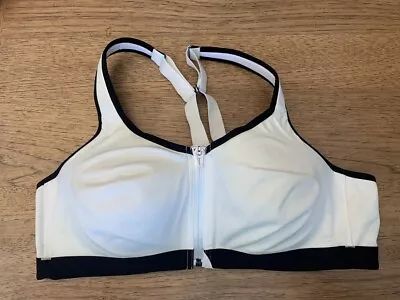 Victoria's Secret White Black 36D Sweat On Point Knockout Max Support Sport Bra • $24.99